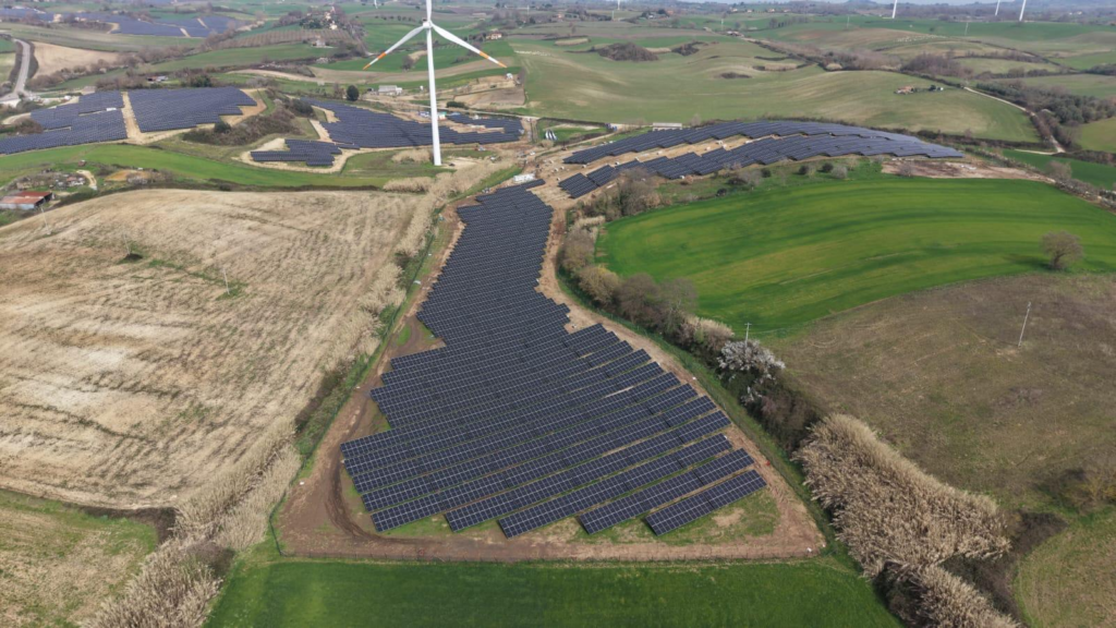 Enfinity Global solar and wind project in Piansano, Italy, part of its 535 MW operational portfolio