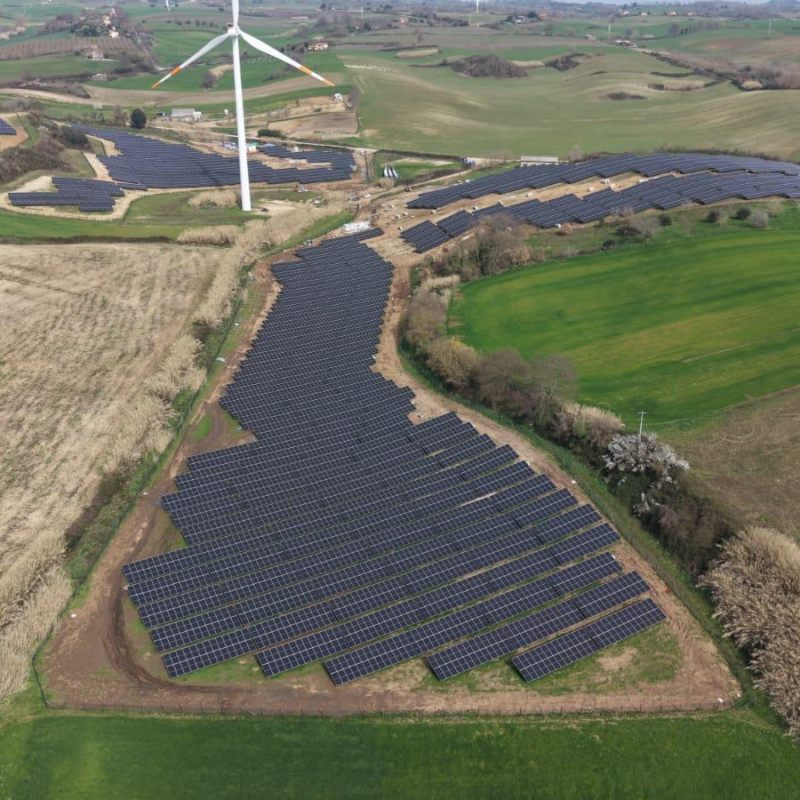 Enfinity Global solar and wind project in Piansano, Italy, part of its 535 MW operational portfolio
