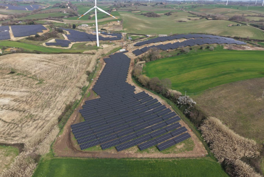 Enfinity Global solar and wind project in Piansano, Italy, part of its 535 MW operational portfolio